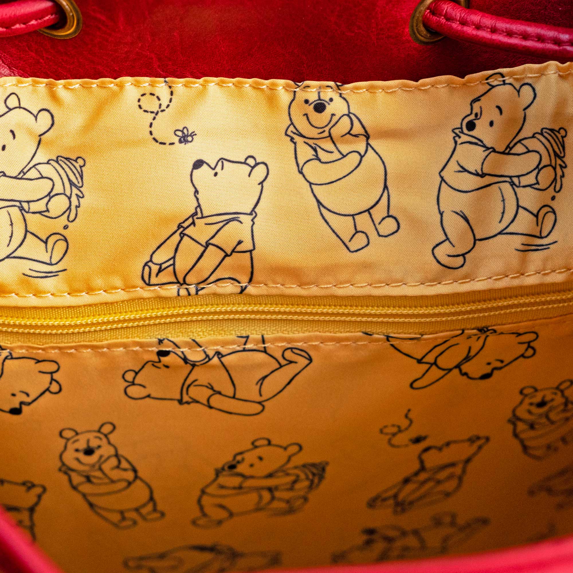 Loungefly x Disney Winnie the Pooh Minimalist Quilted Honeycomb Mini Backpack - Image 7