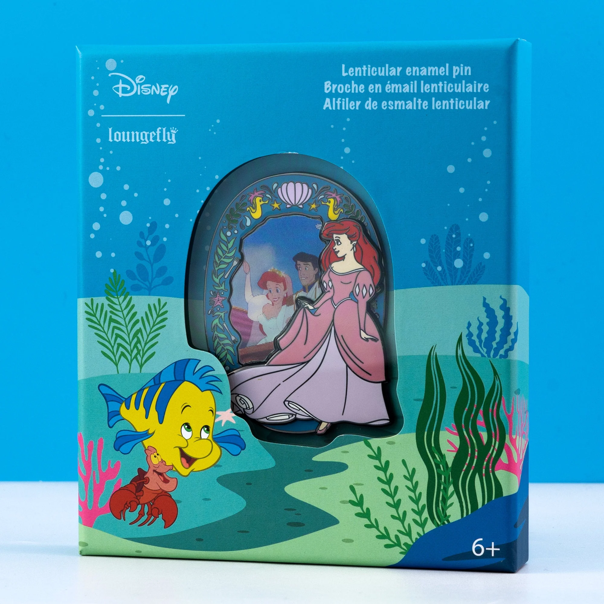 Loungefly x Disney The Little Mermaid Princess Lenticular 3-Inch Pin - Image 3