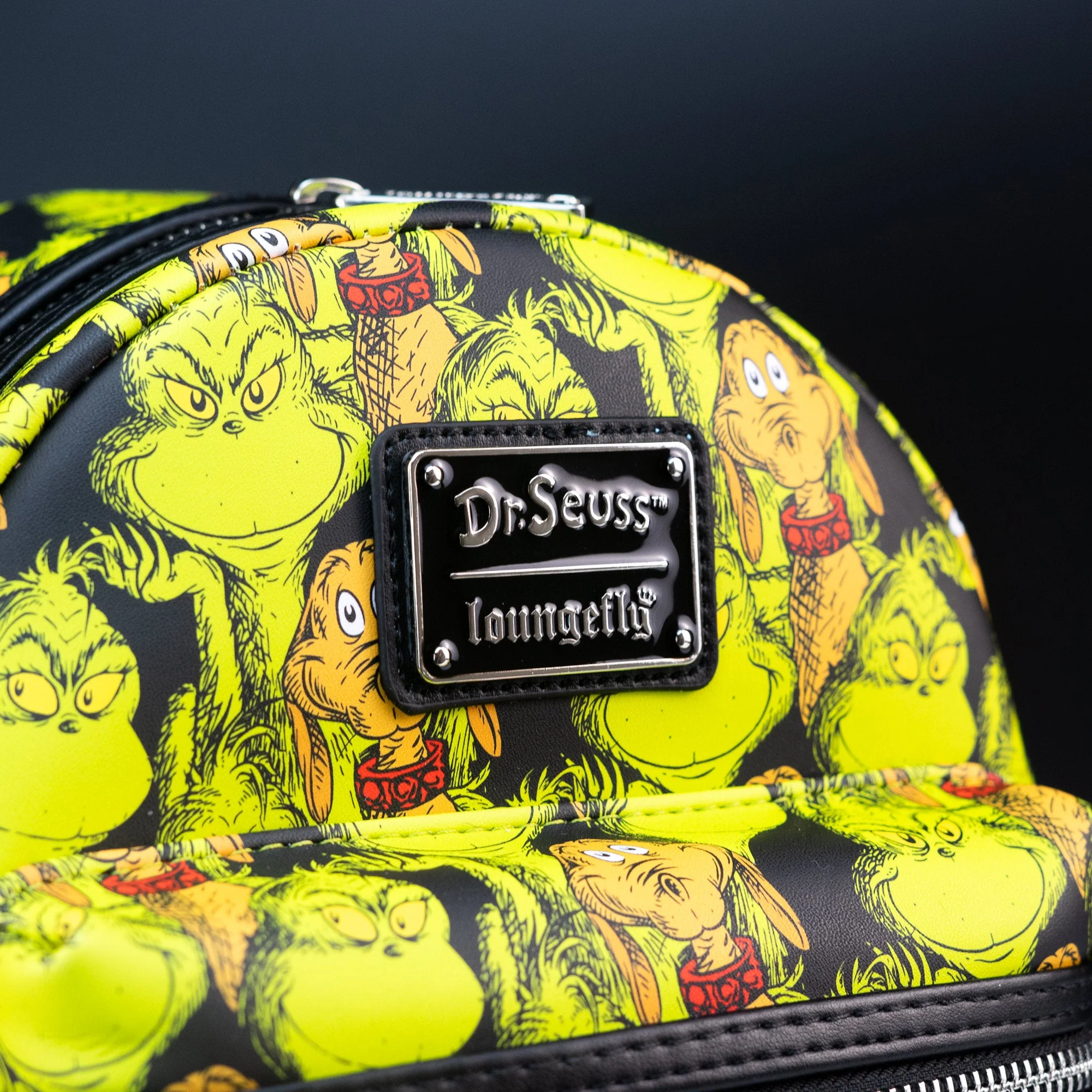 Loungefly x Dr Seuss The Grinch and Max AOP Mini Backpack - Image 2