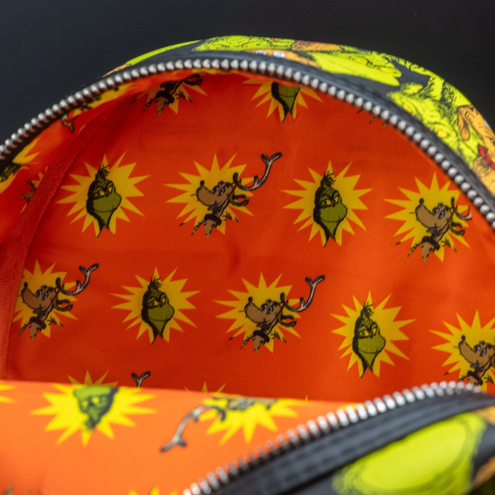 Loungefly x Dr Seuss The Grinch and Max AOP Mini Backpack - Image 4