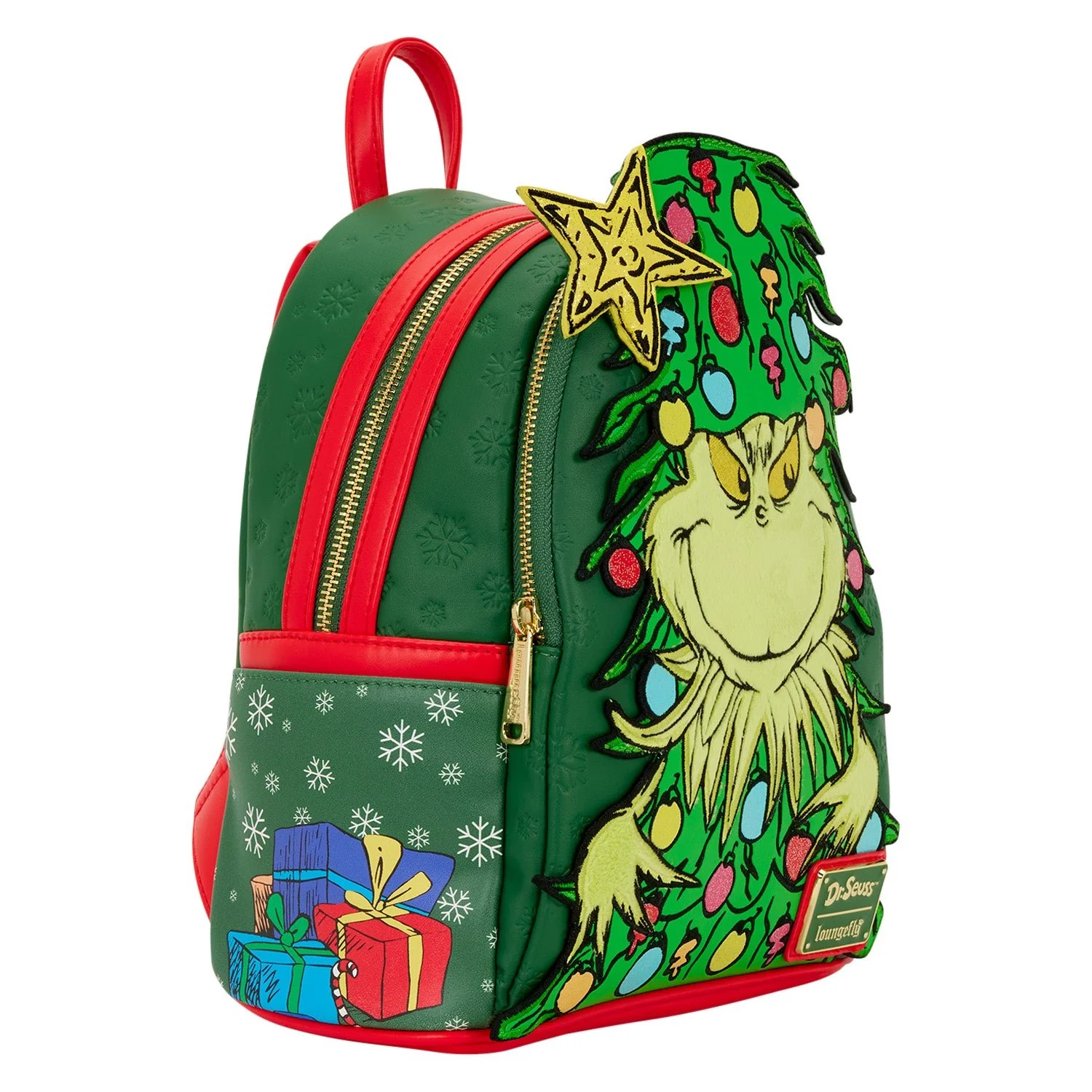 Loungefly x Dr. Seuss The Grinch Christmas Tree Mini Backpack - Image 4