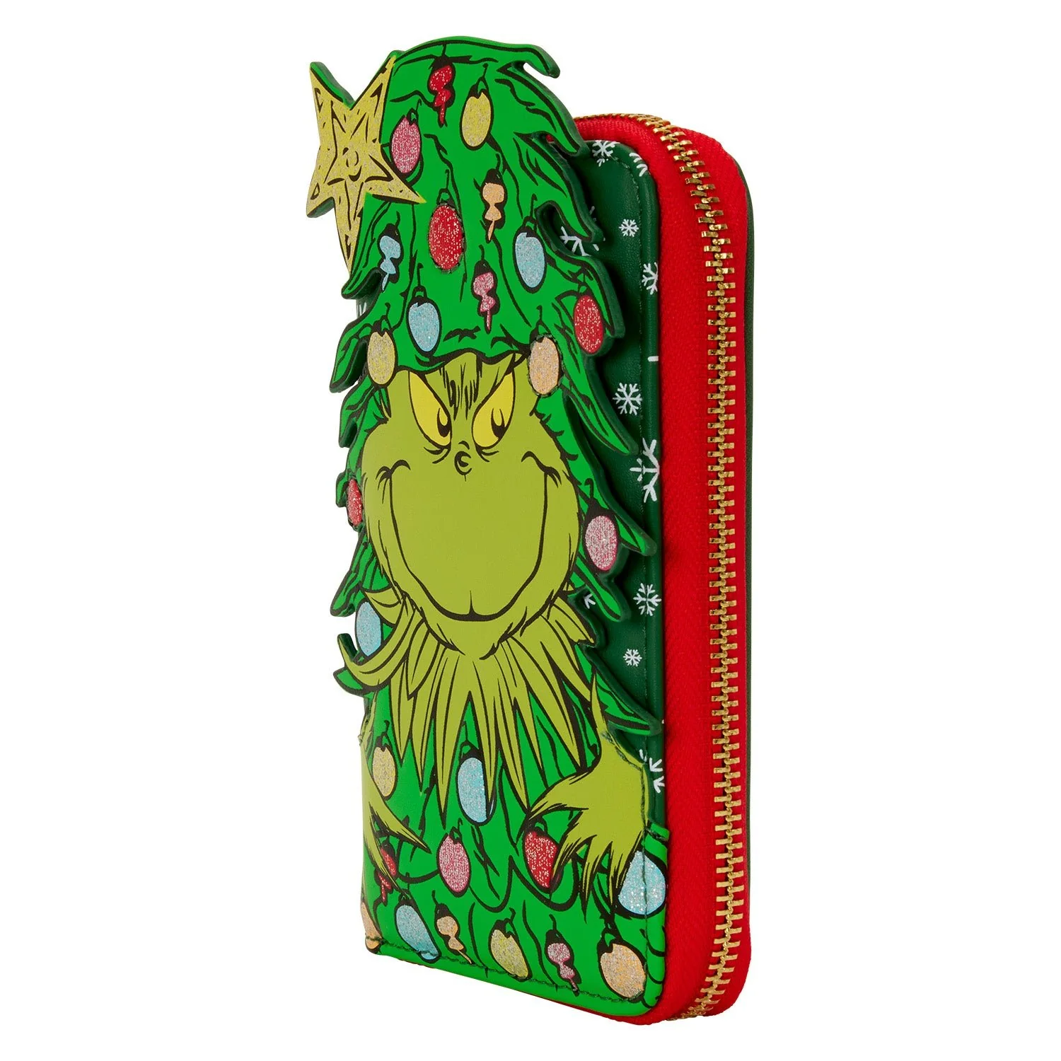 Loungefly x Dr. Seuss The Grinch Christmas Tree Zip Around Wallet - Image 2