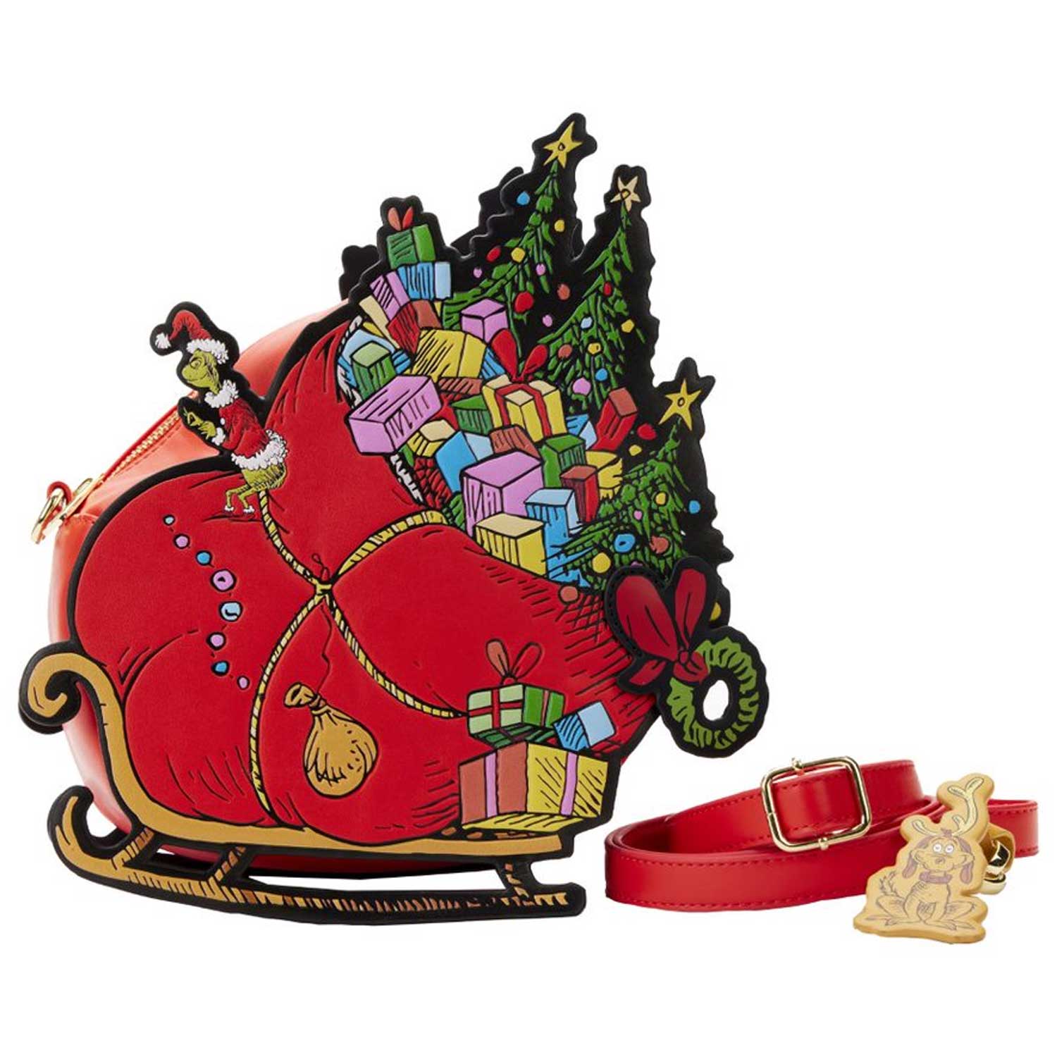 Loungefly x Dr Seuss Grinch Sleigh Crossbody Bag - Image 2