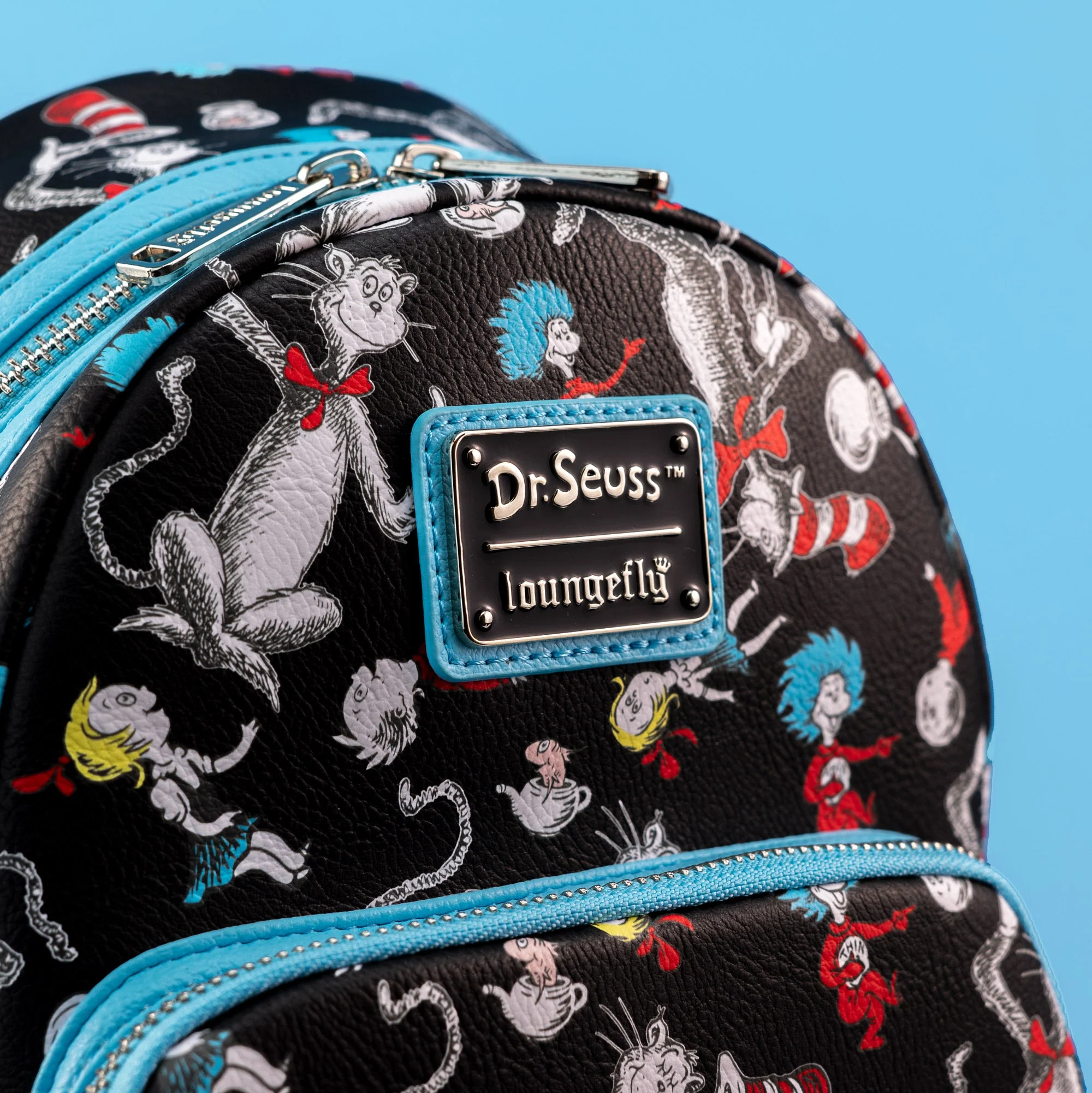 Loungefly x Dr. Seuss The Cat in the Hat AOP Mini Backpack - Image 3