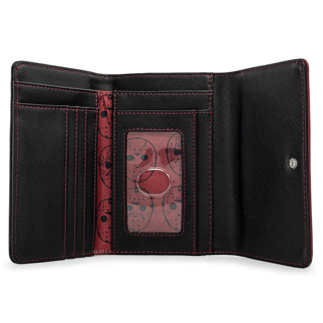 Loungefly x Friday the 13th Jason Mask Tri-Fold Purse - Image 4