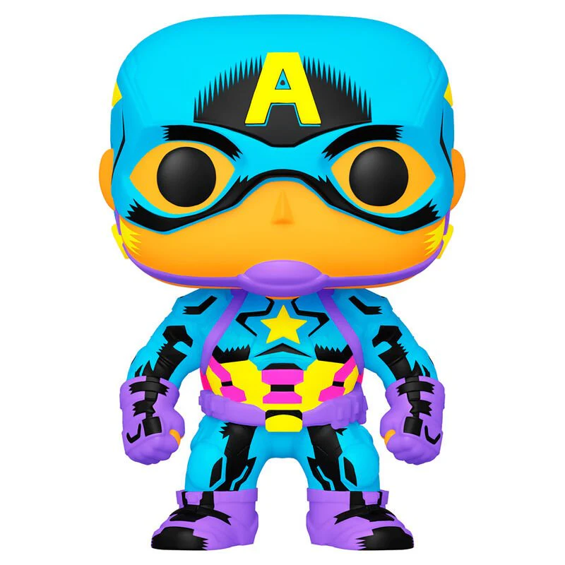 Marvel Funko Pop Vinyl Black Light Captain America - Image 2