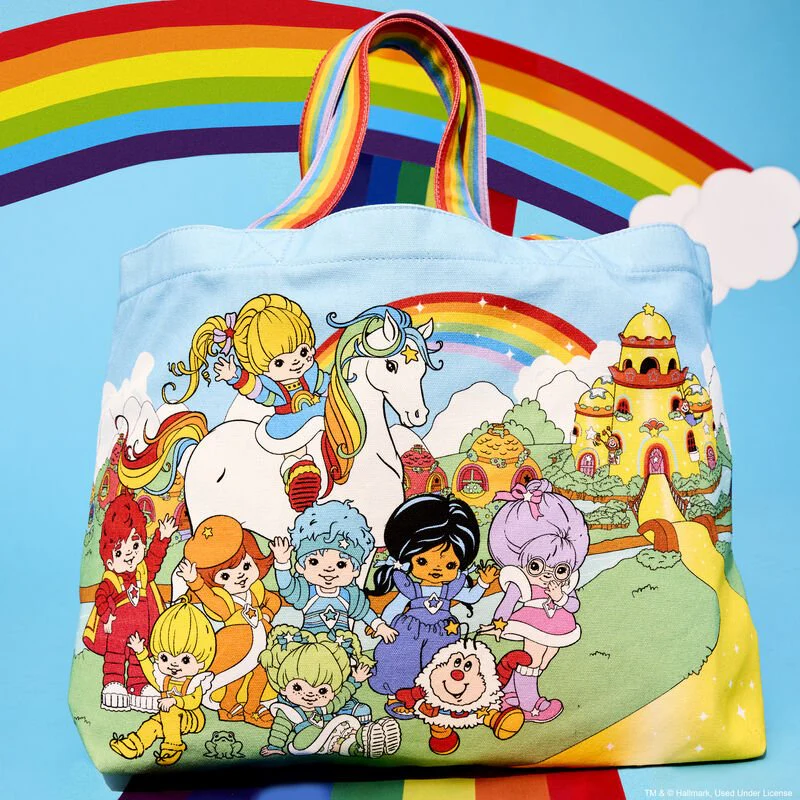 Loungefly x Hallmark Rainbow Brite Gang Rainbow Handle Canvas Tote Bag - Image 2