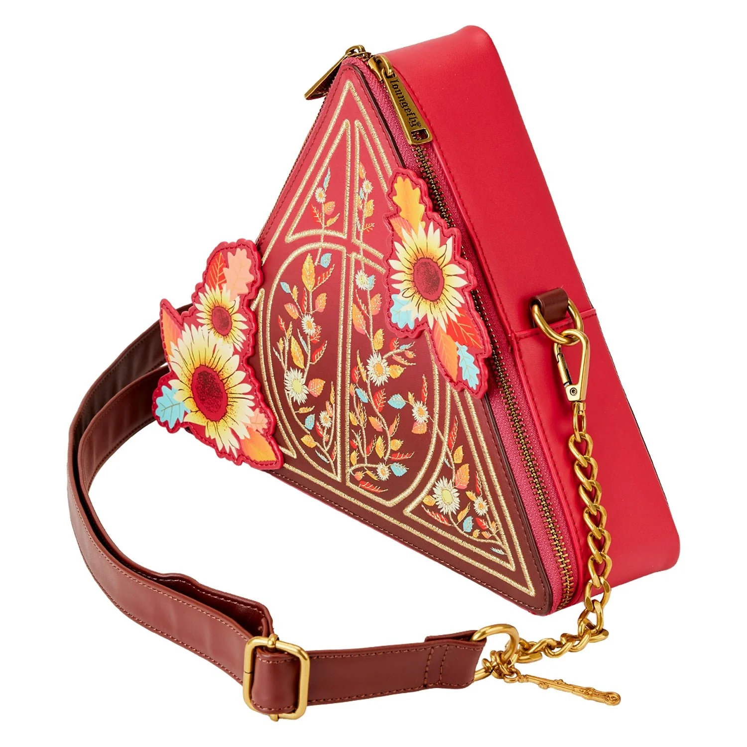 Loungefly x Harry Potter Deathly Hallows Autumnal Flowers Crossbody Bag - Image 4