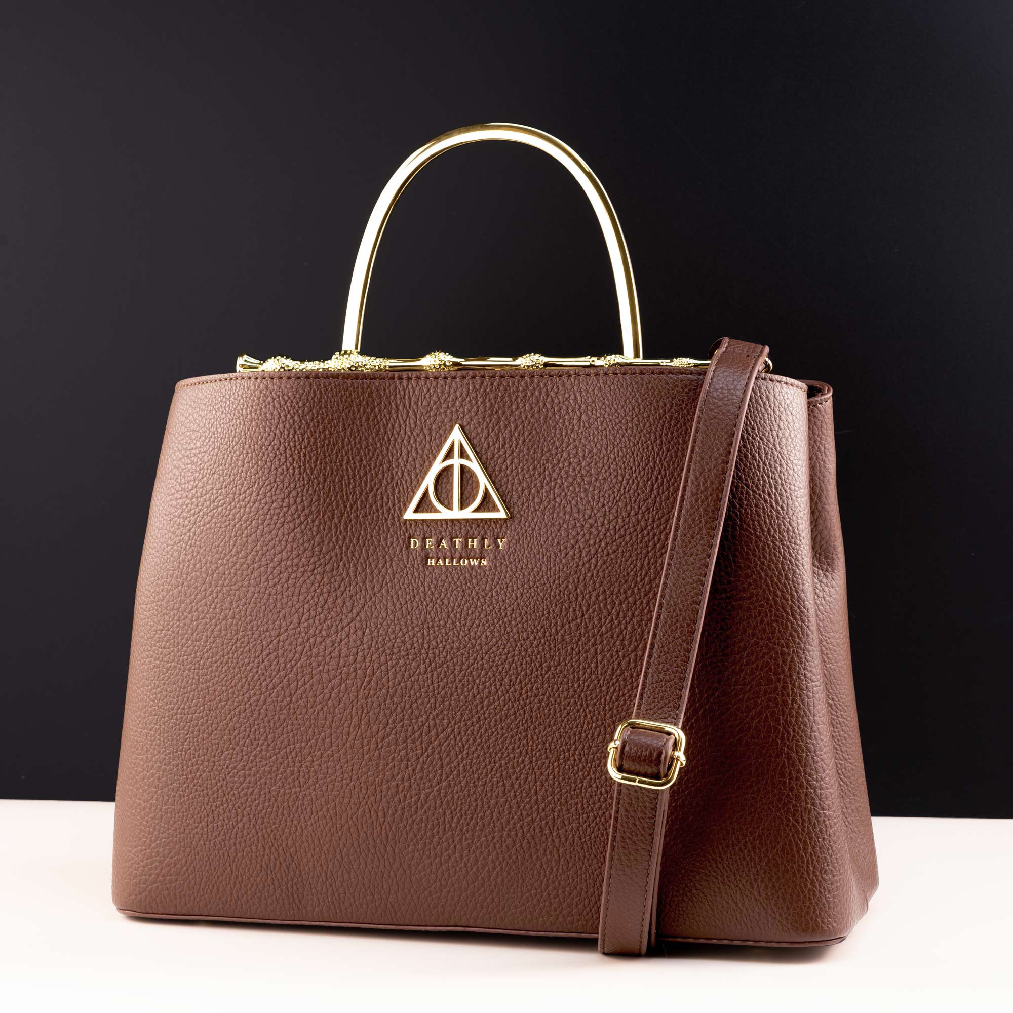 Loungefly x Harry Potter Brown Pebble Elder Wand Crossbody Handbag - Image 2