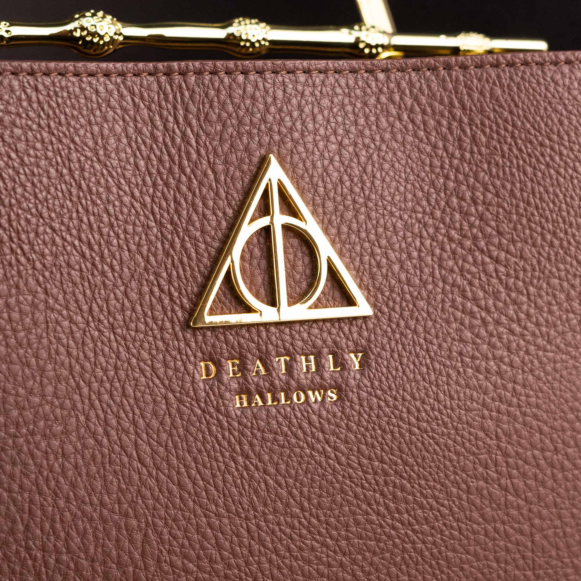 Loungefly x Harry Potter Brown Pebble Elder Wand Crossbody Handbag - Image 4