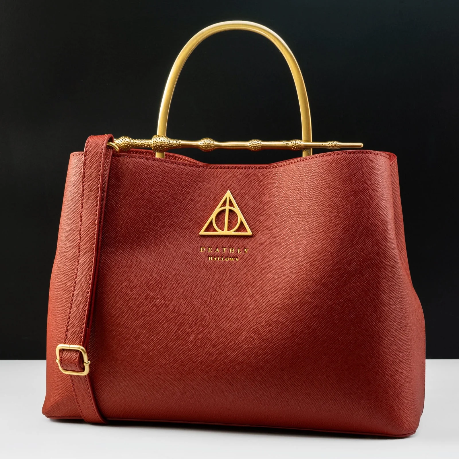 Loungefly x Harry Potter House Gryffindor Red Saffiano Elder Wand Crossbody Handbag - Image 2