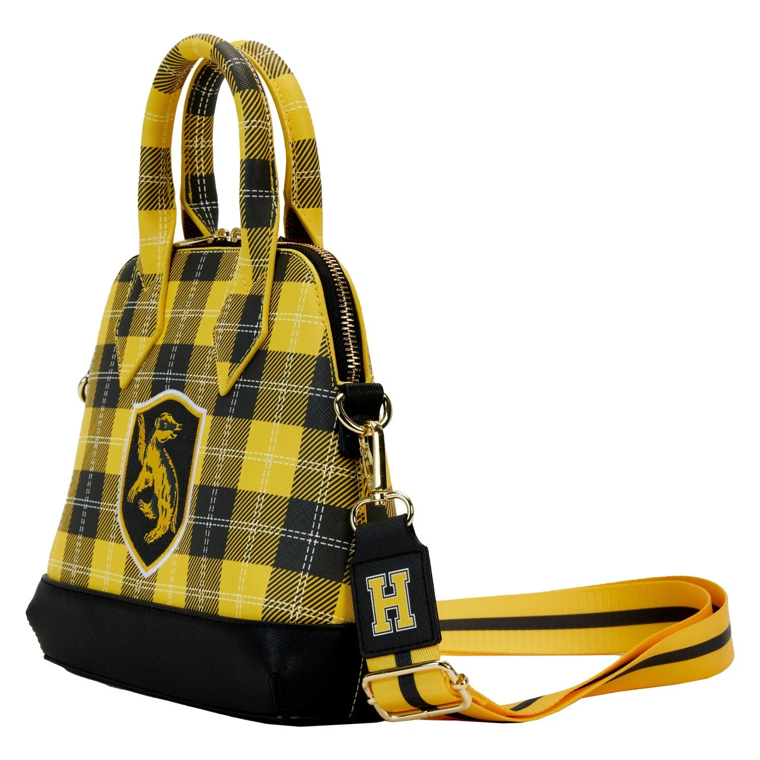 Loungefly x Harry Potter Hufflepuff Varsity Plaid Crossbody Bag - Image 3