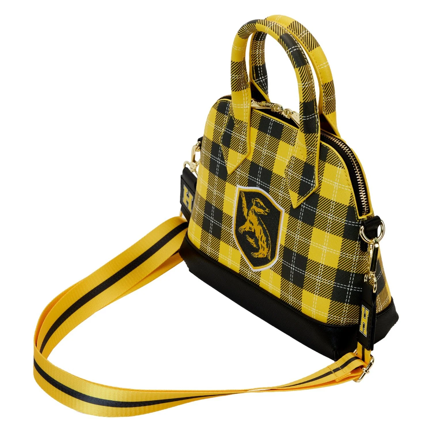 Loungefly x Harry Potter Hufflepuff Varsity Plaid Crossbody Bag - Image 4