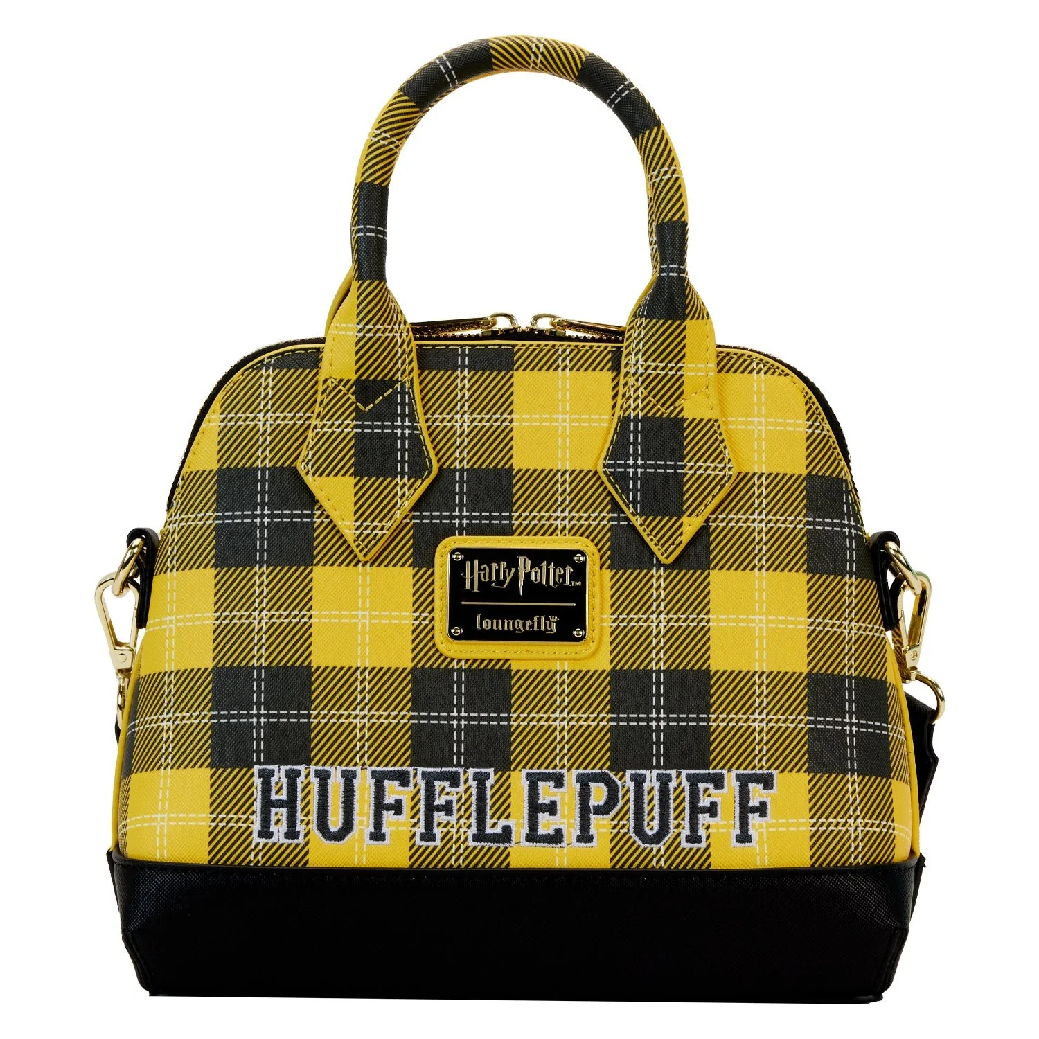 Loungefly x Harry Potter Hufflepuff Varsity Plaid Crossbody Bag - Image 5