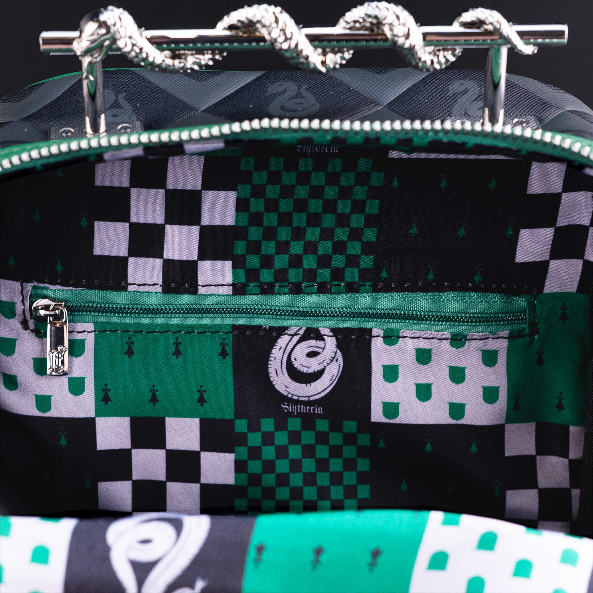 Loungefly x Harry Potter Slytherin Metal Snake Mini Backpack - Image 6