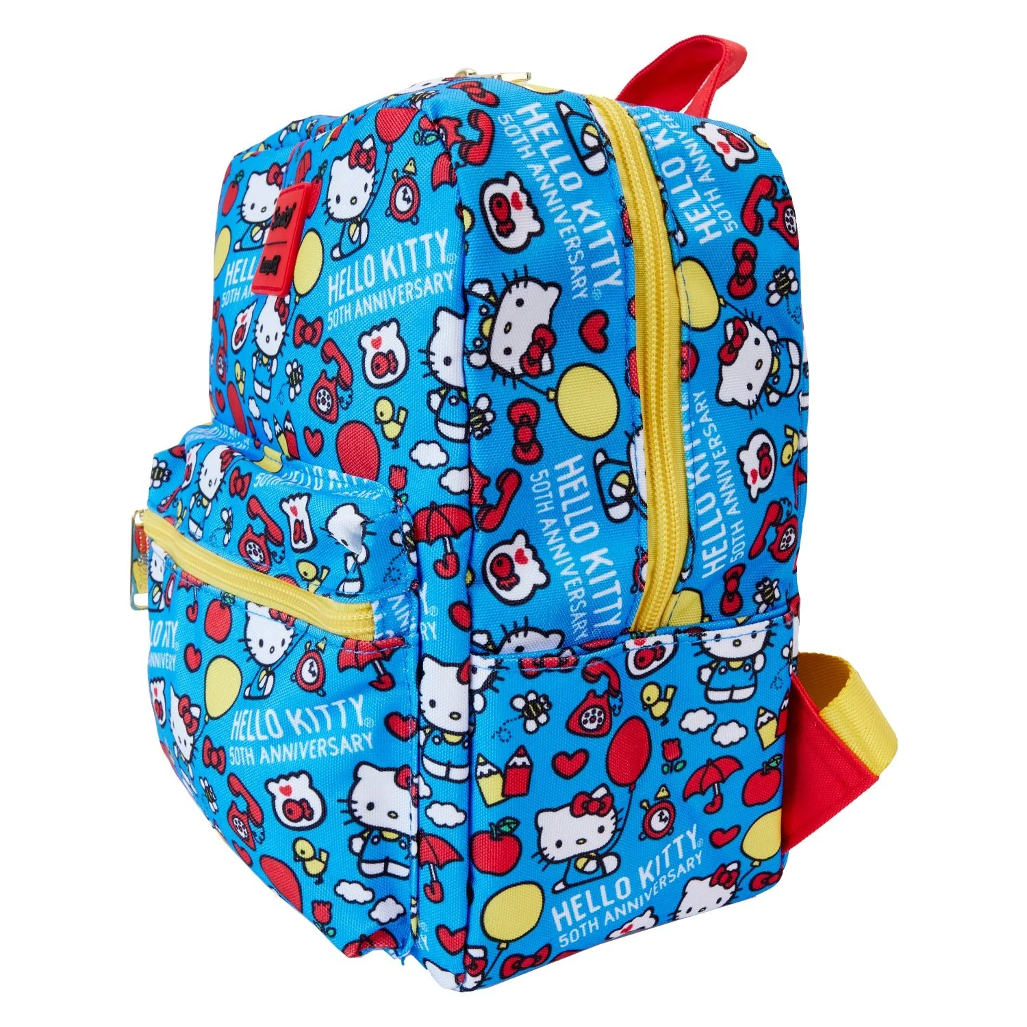 Loungefly x Sanrio Hello Kitty 50th Anniversary Classic AOP Nylon Square Mini Backpack - Image 3