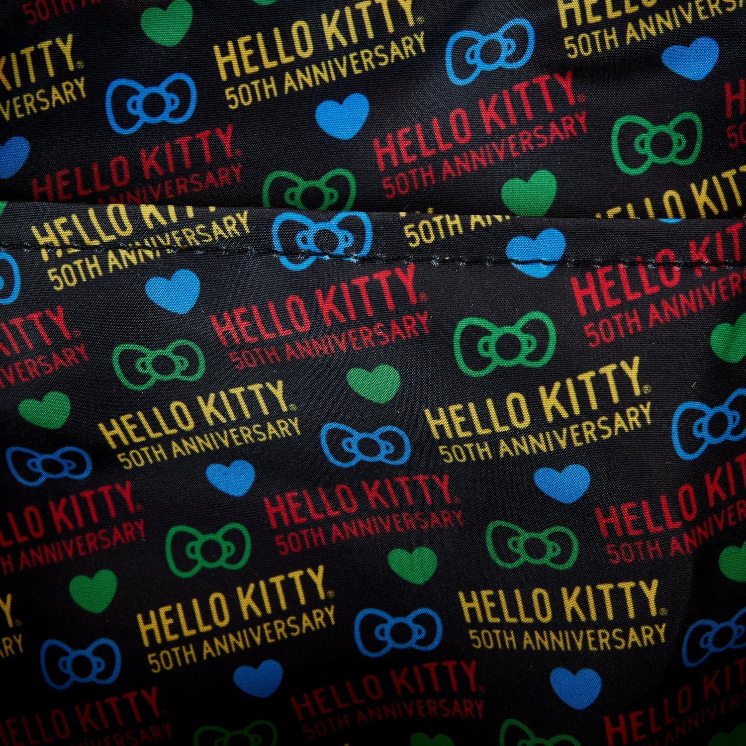 Loungefly x Sanrio Hello Kitty 50th Anniversary Classic AOP Nylon Square Mini Backpack - Image 5