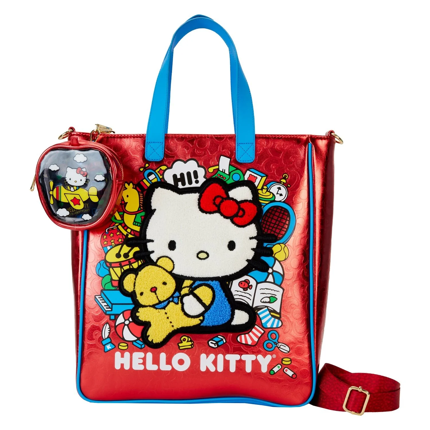 Loungefly x Sanrio Hello Kitty 50th Anniversary Metallic Tote Bag - Image 4