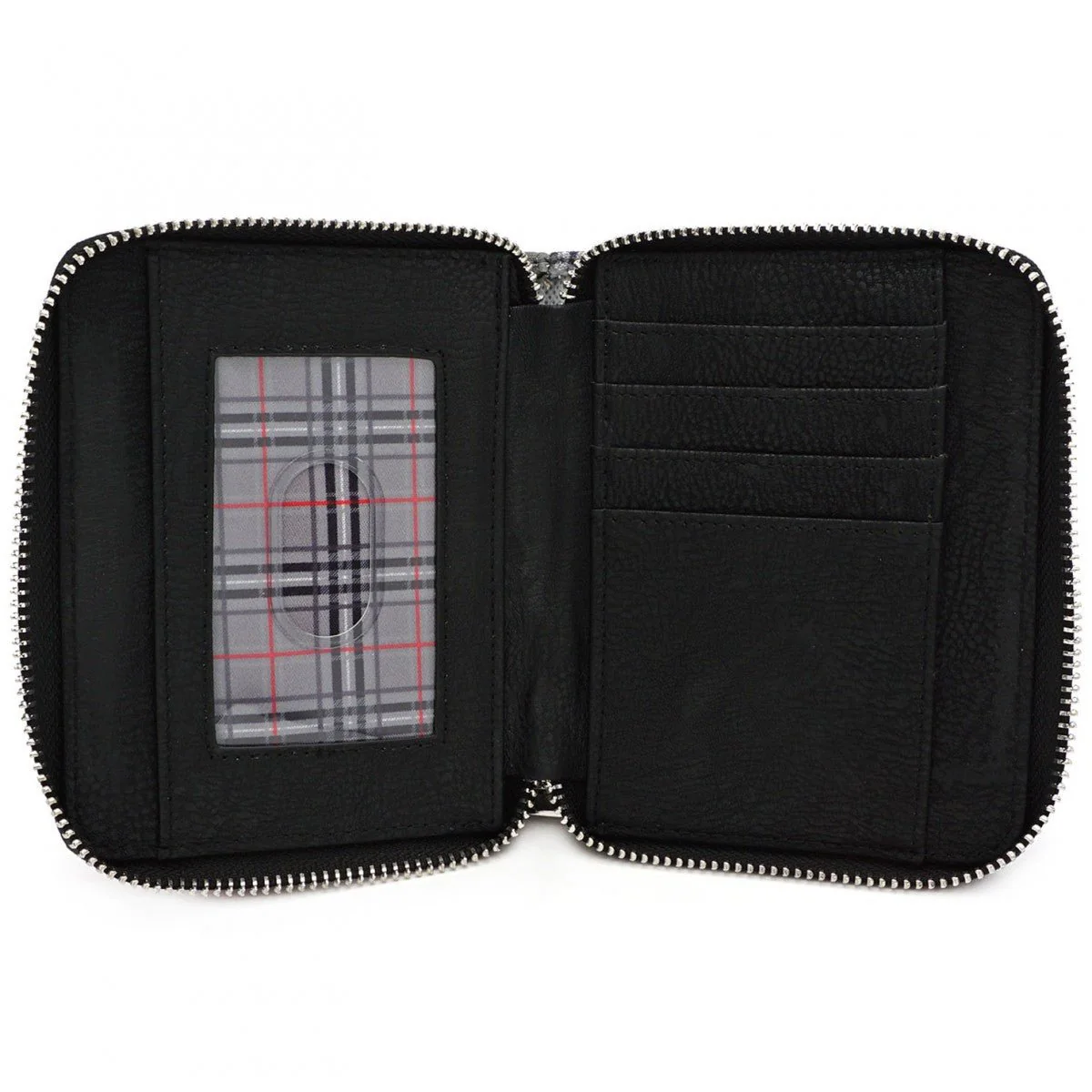 Loungefly x Hello Kitty Grey Plaid Zip Around Purse - Image 3
