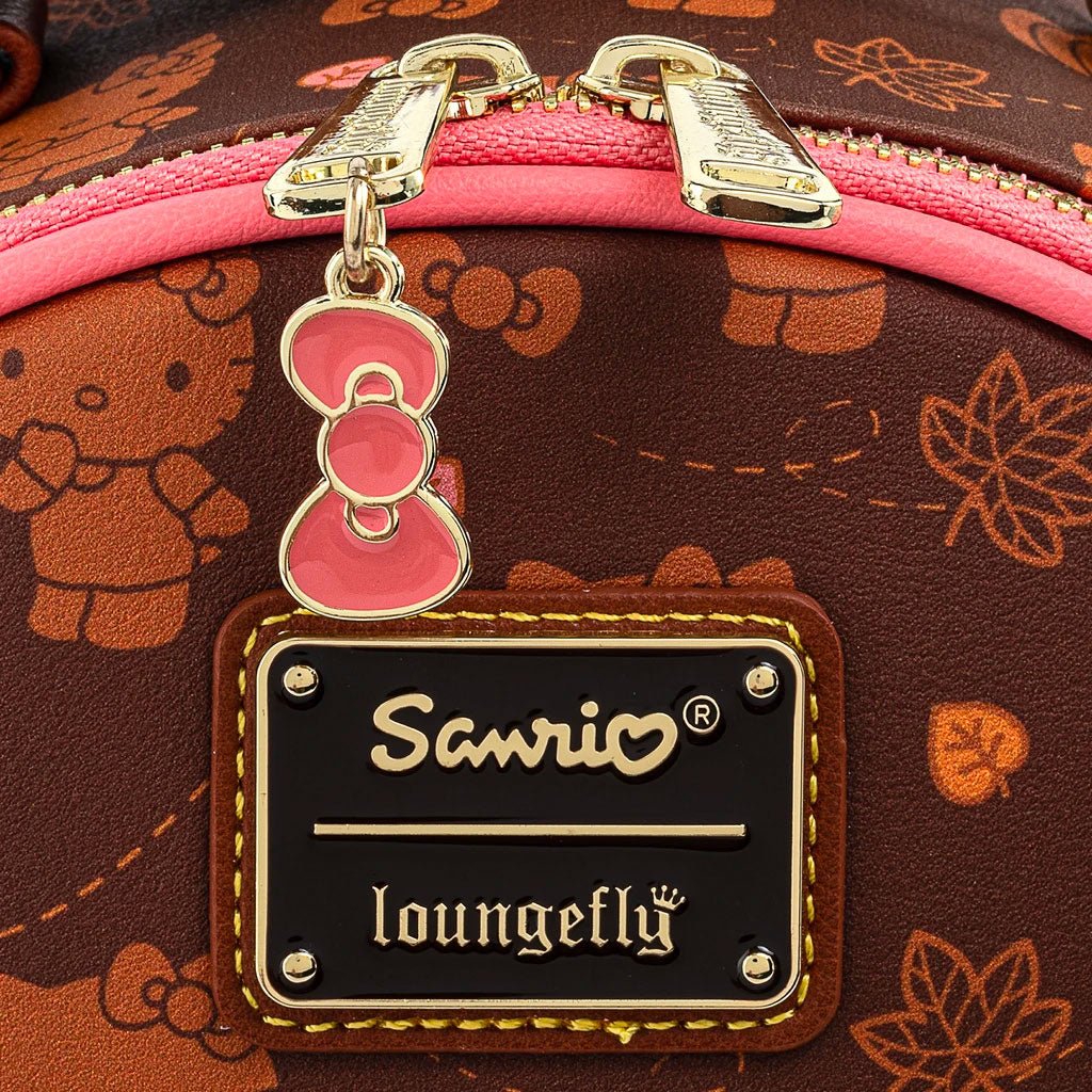 Loungefly x Hello Kitty Pumpkin Spice Print Mini Convertible Backpack - Image 4
