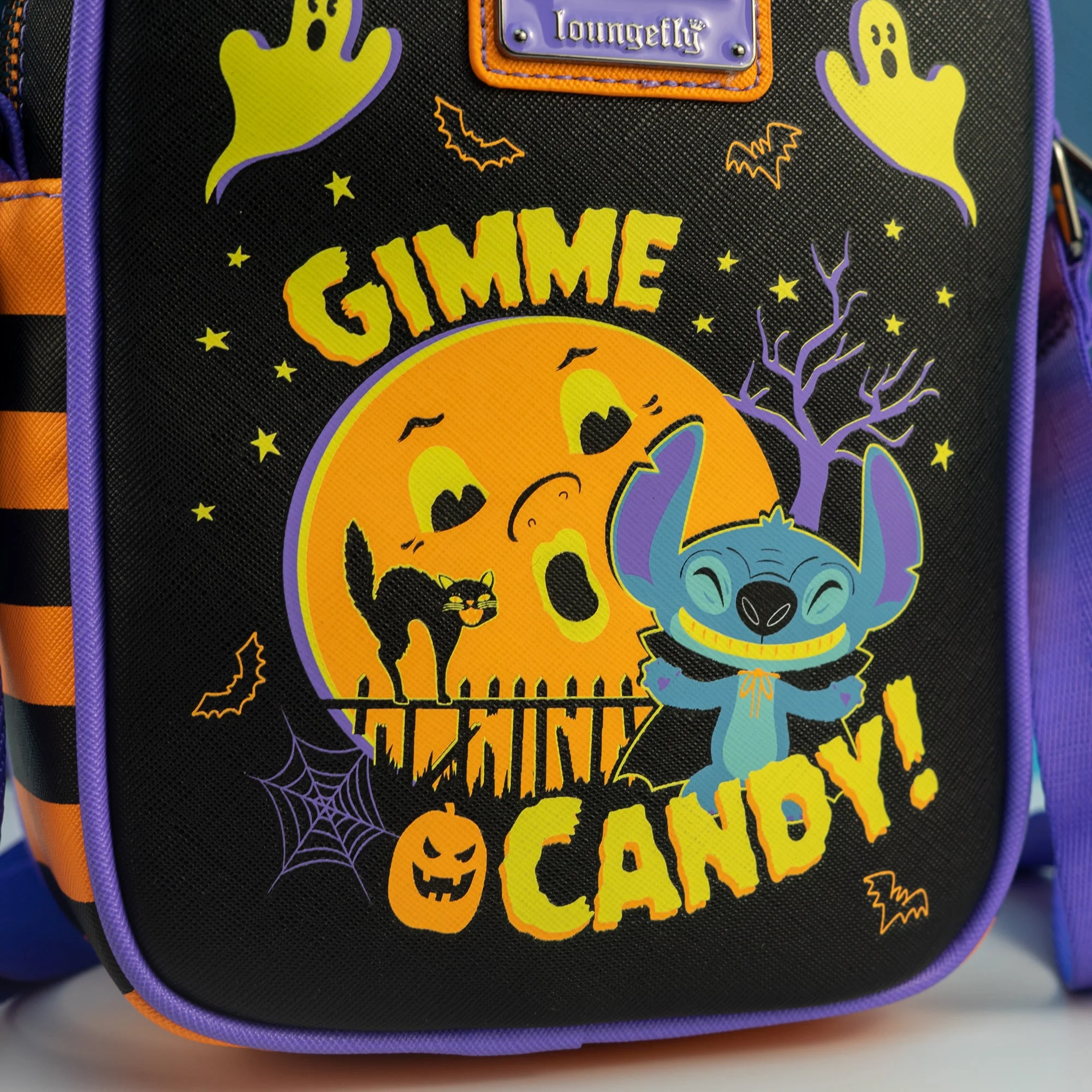 Loungefly x Lilo and Stitch Glow in the Dark Halloween Stitch Cosplay Passport Bag - Image 4