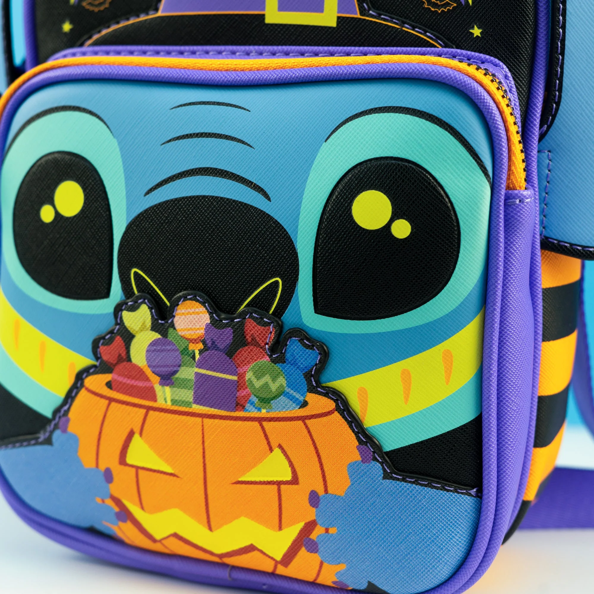 Loungefly x Lilo and Stitch Glow in the Dark Halloween Stitch Cosplay Passport Bag - Image 5