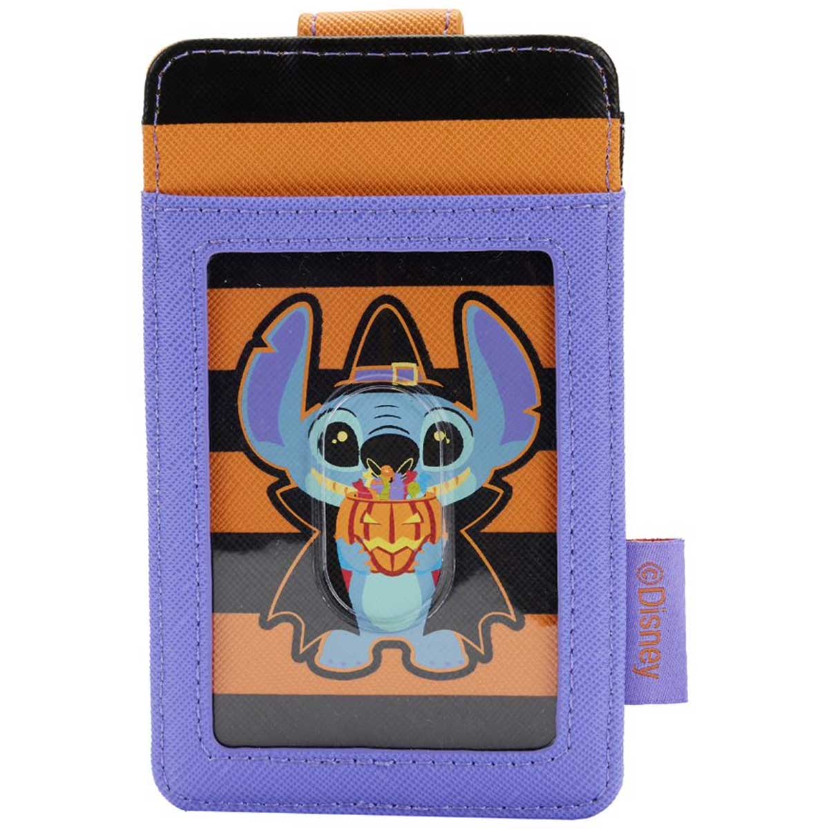 Loungefly x Lilo and Stitch Glow in the Dark Halloween Stitch Cardholder - Image 2