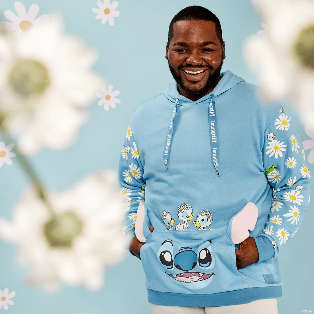 Loungefly x Disney Lilo and Stitch Springtime Stitch Unisex Hoodie - Image 2