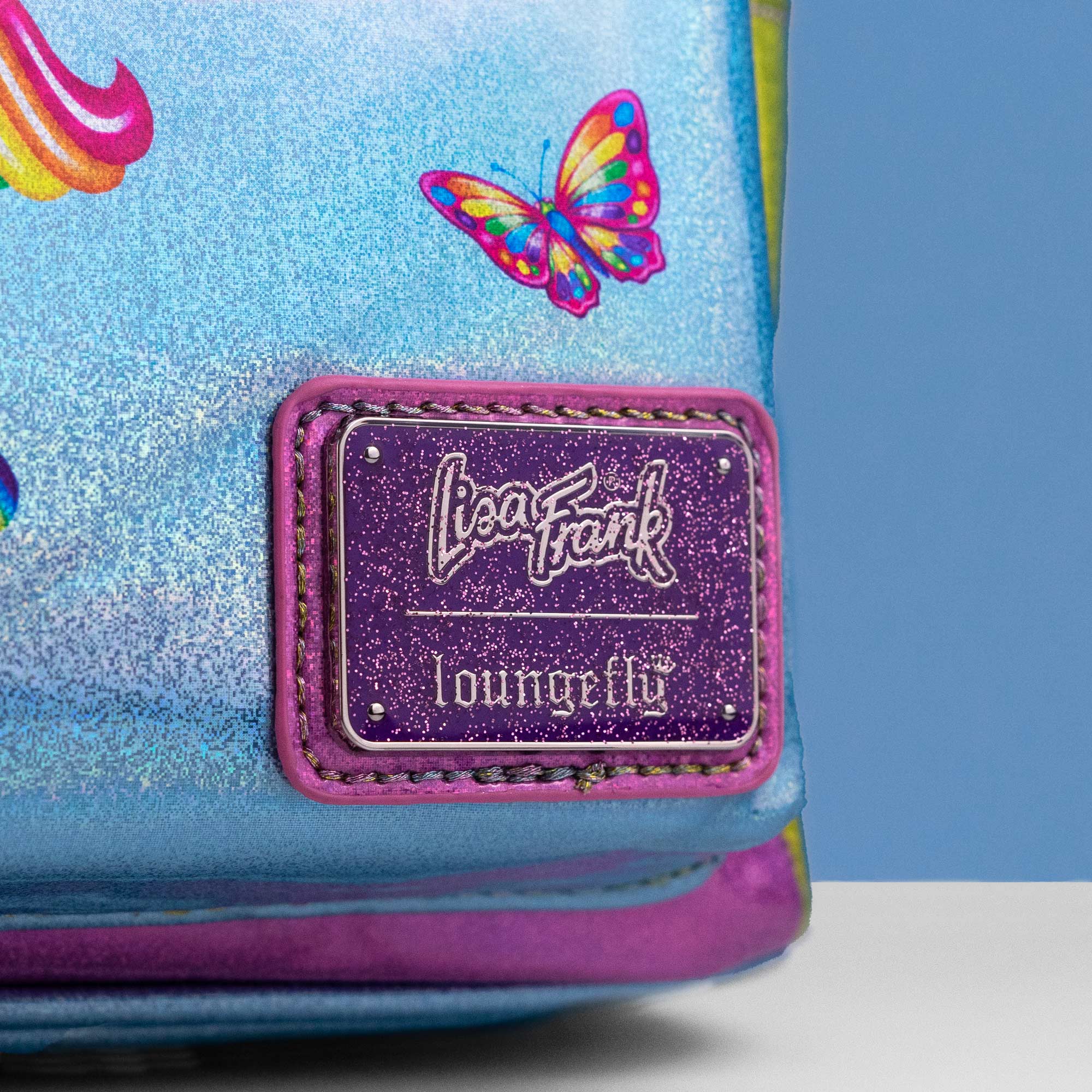 Loungefly x Lisa Frank Glitter Colour Block Mini Backpack - Image 2