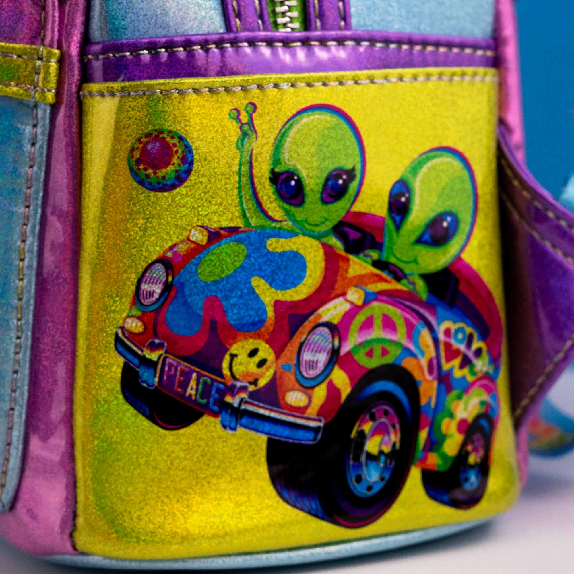 Loungefly x Lisa Frank Glitter Colour Block Mini Backpack - Image 7