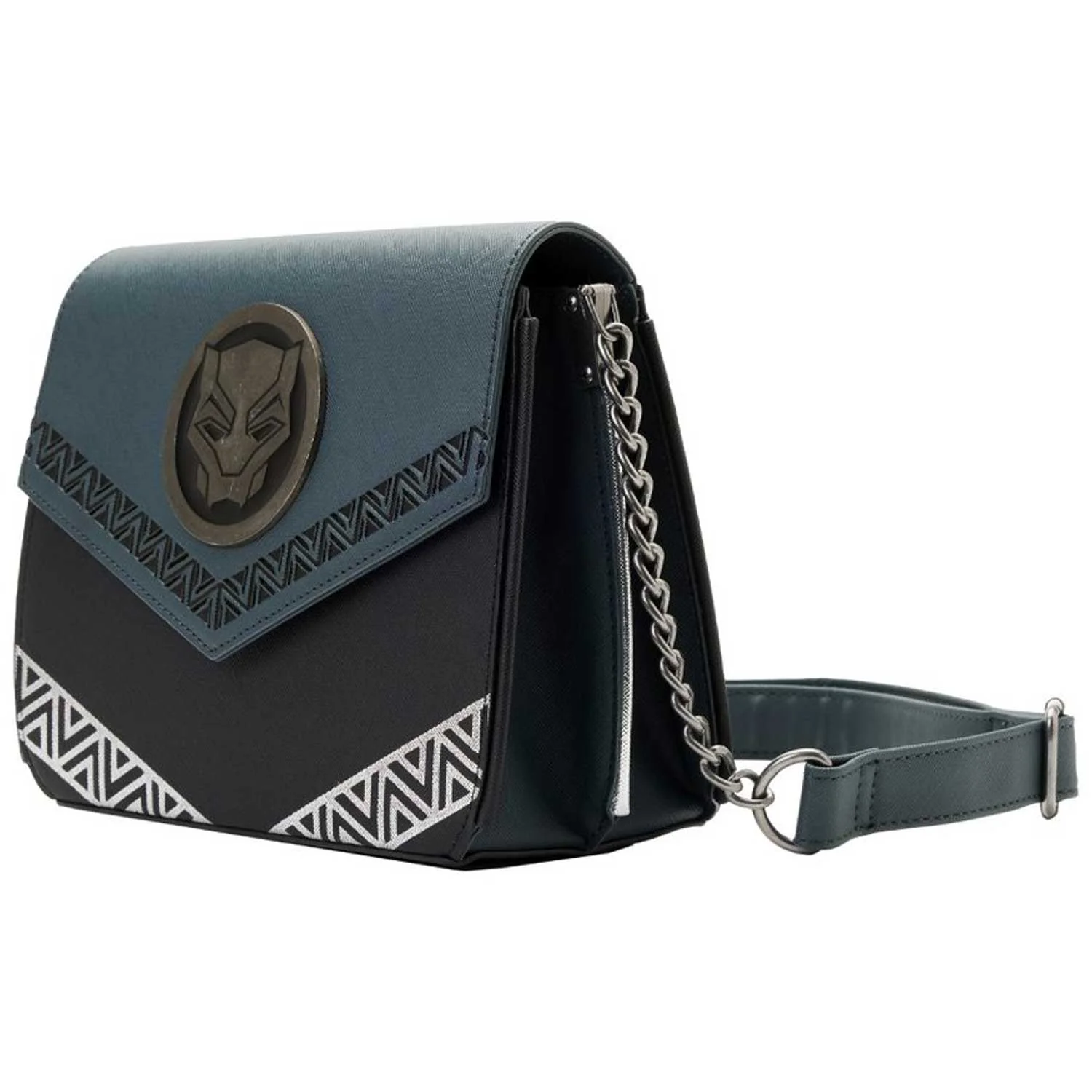 Loungefly x Marvel Black Panther Distressed Metal Hardware Crossbody Bag - Image 3
