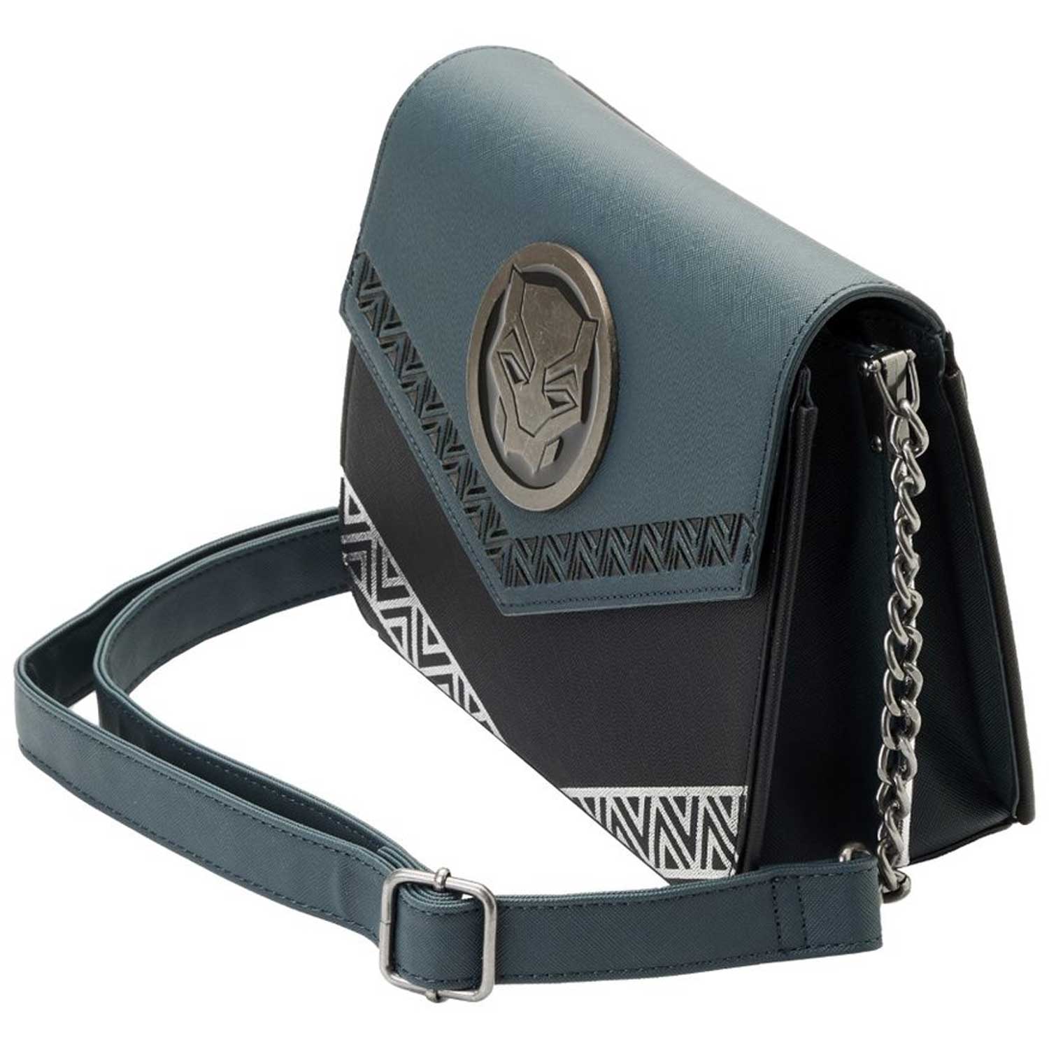 Loungefly x Marvel Black Panther Distressed Metal Hardware Crossbody Bag - Image 4