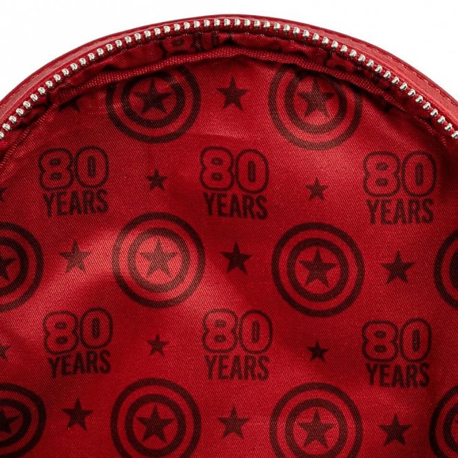 Loungefly x Marvel Captain America 80th Anniversary Floral Shield Mini Backpack - Image 6