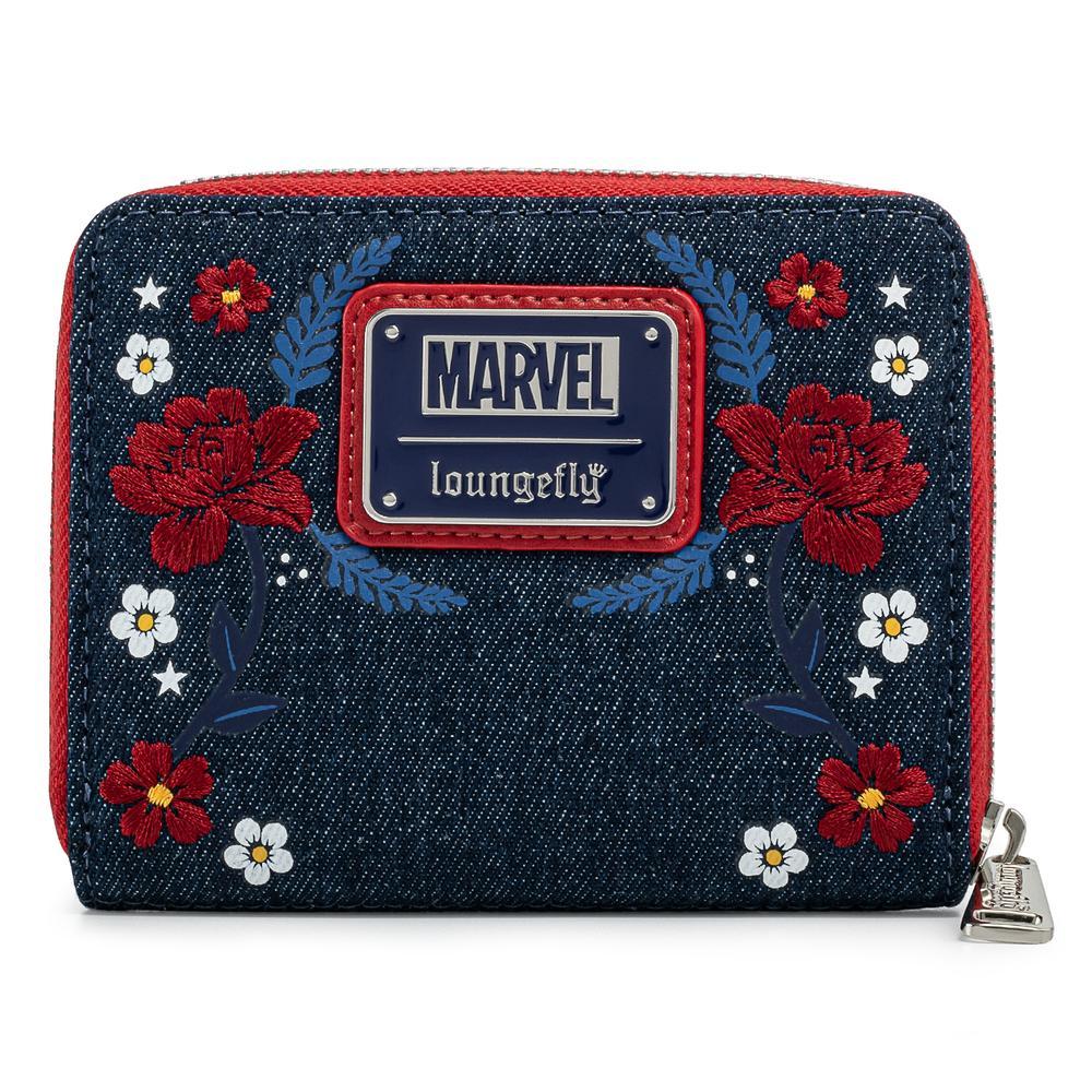 Loungefly x Marvel Captain America 80th Anniversary Floral Shield Purse - Image 4