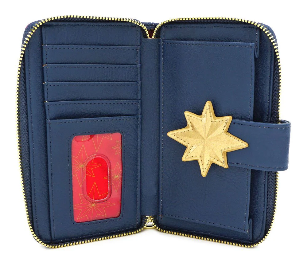 Loungefly x Marvel Captain Marvel Zip Around Purse - Image 2