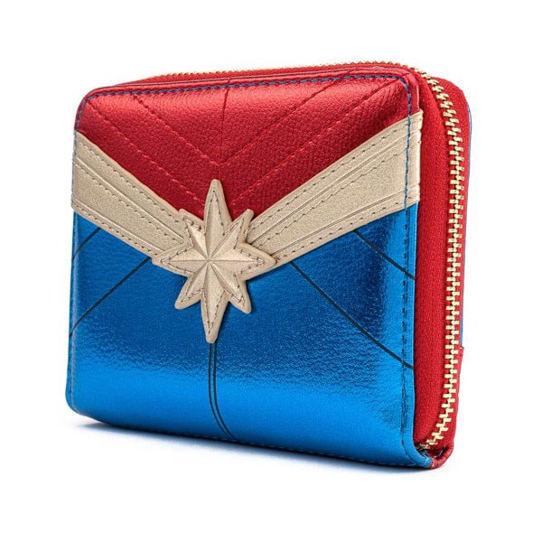 Loungefly x Marvel Captain Marvel Metallic Zip Around Purse - Image 2
