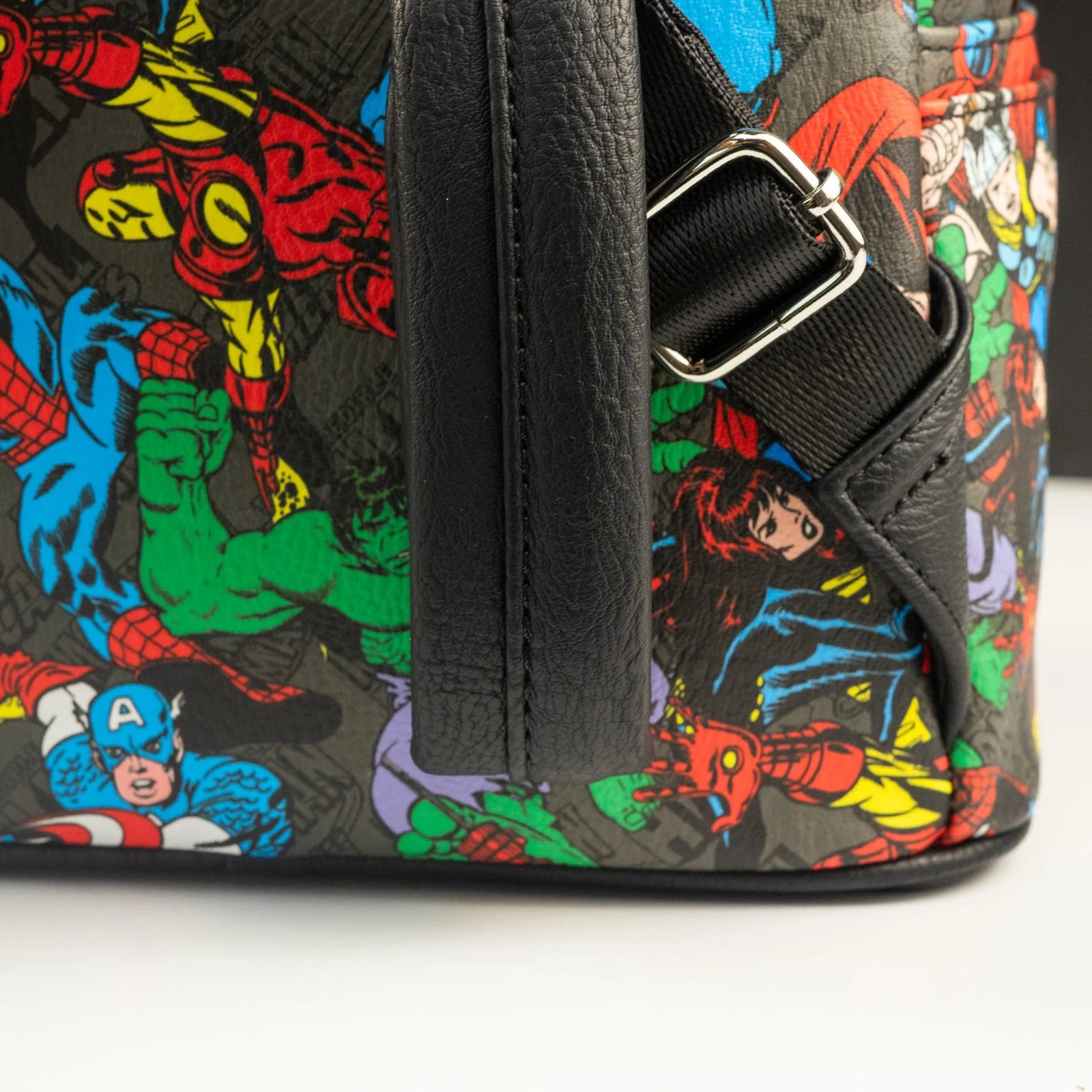Loungefly x Marvel Comic Book Character Poses AOP Mini Backpack - Image 4