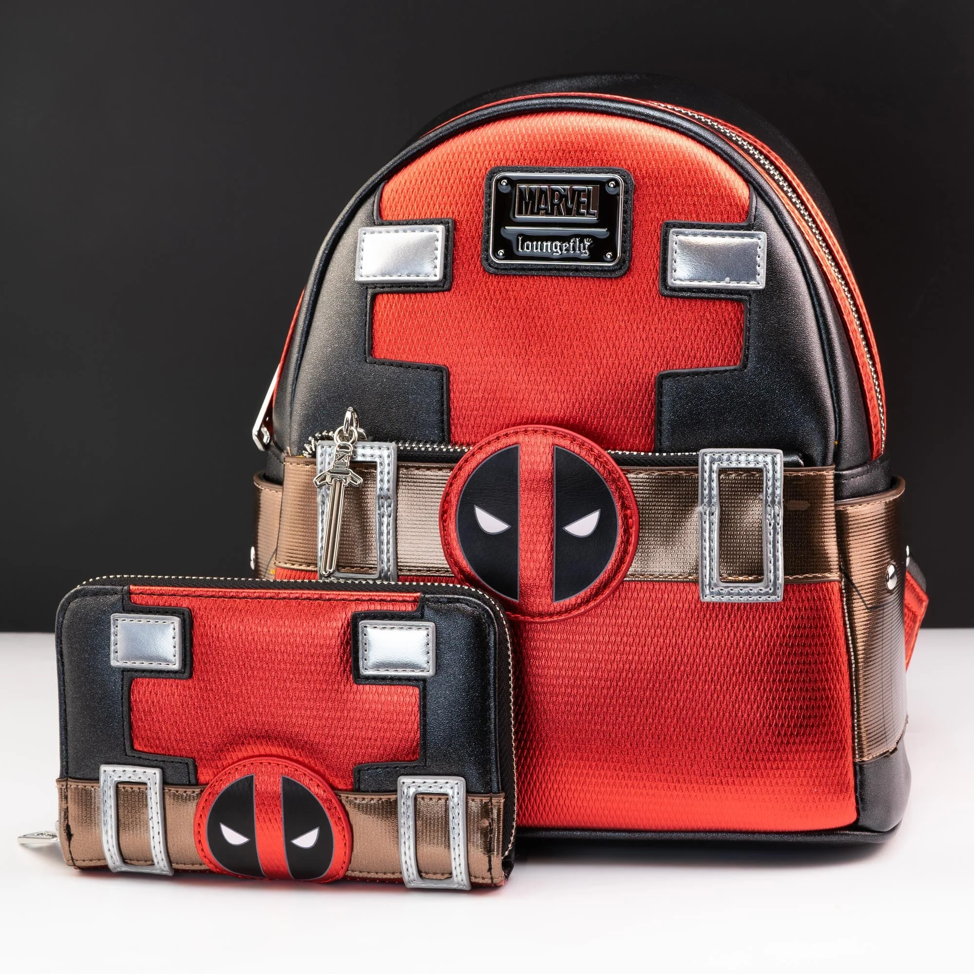 Loungefly x Marvel Deadpool Metallic Collection Cosplay Mini Backpack - Image 7