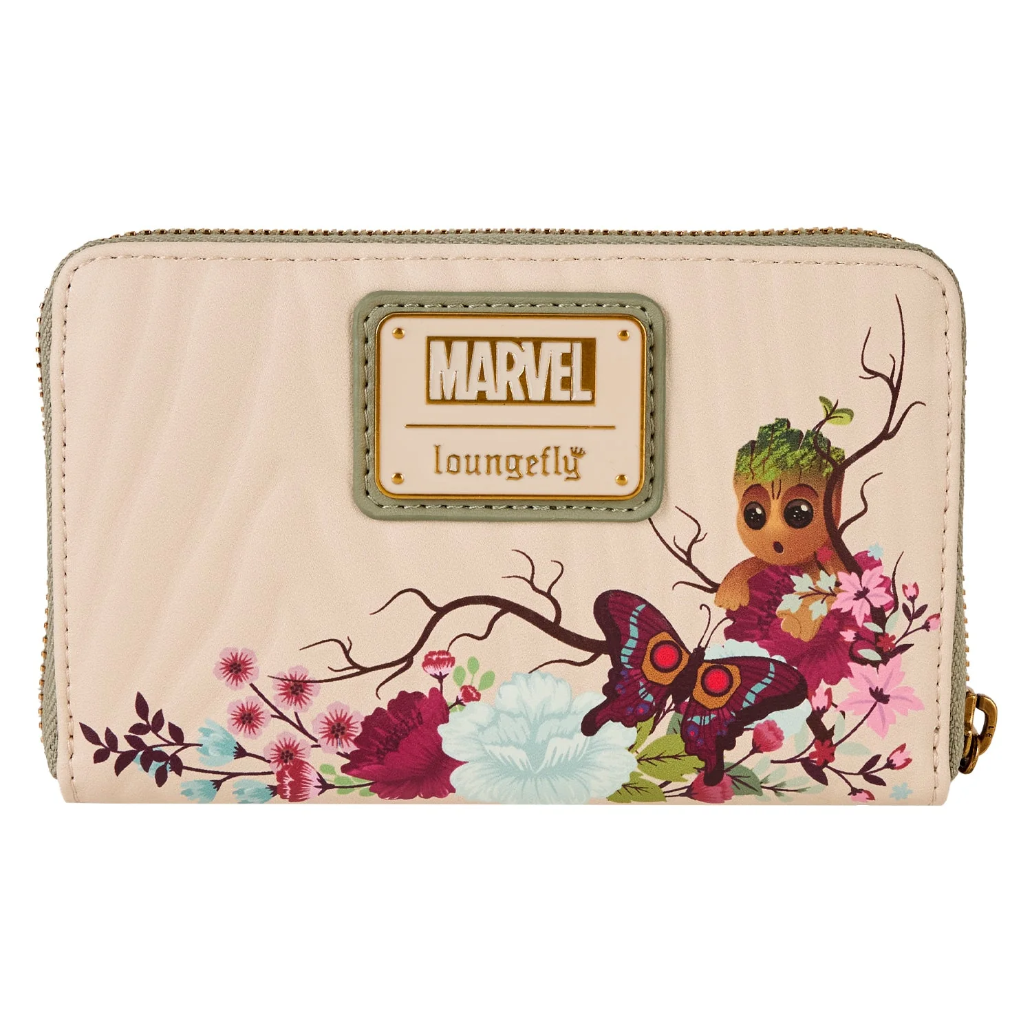 Loungefly x Marvel Guardians of the Galaxy Groot Floral Zip Around Wallet - Image 3