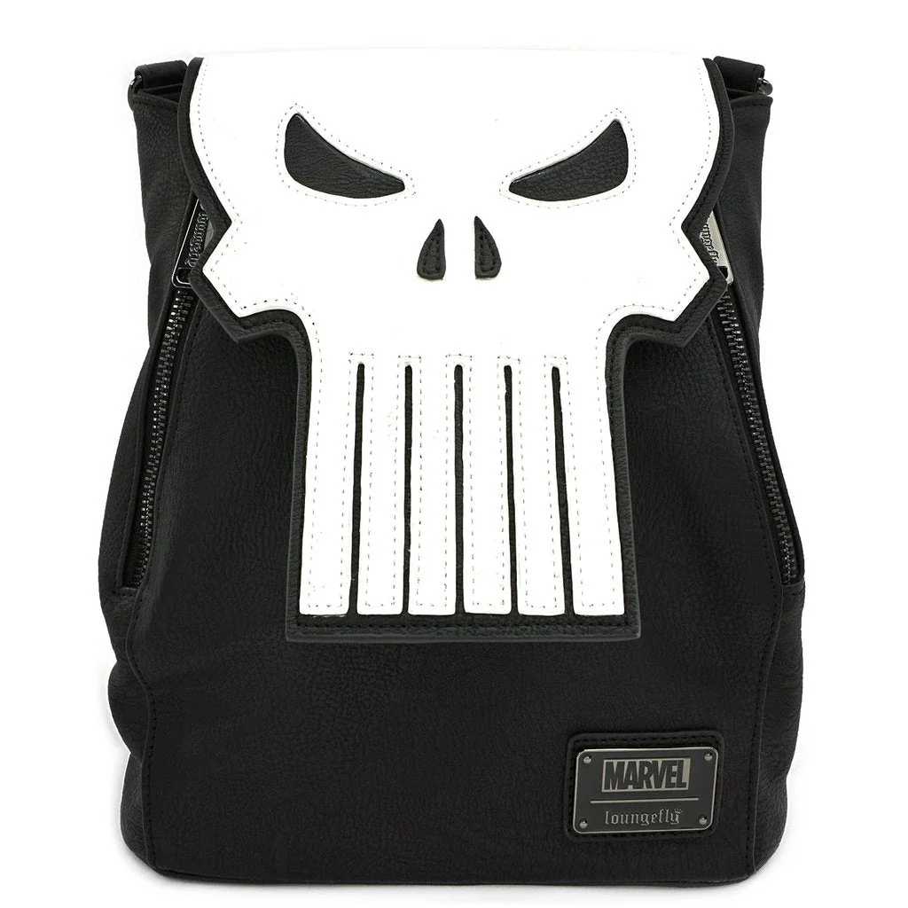 Loungefly x Marvel Punisher Skull Convertible Mini Backpack - Image 2