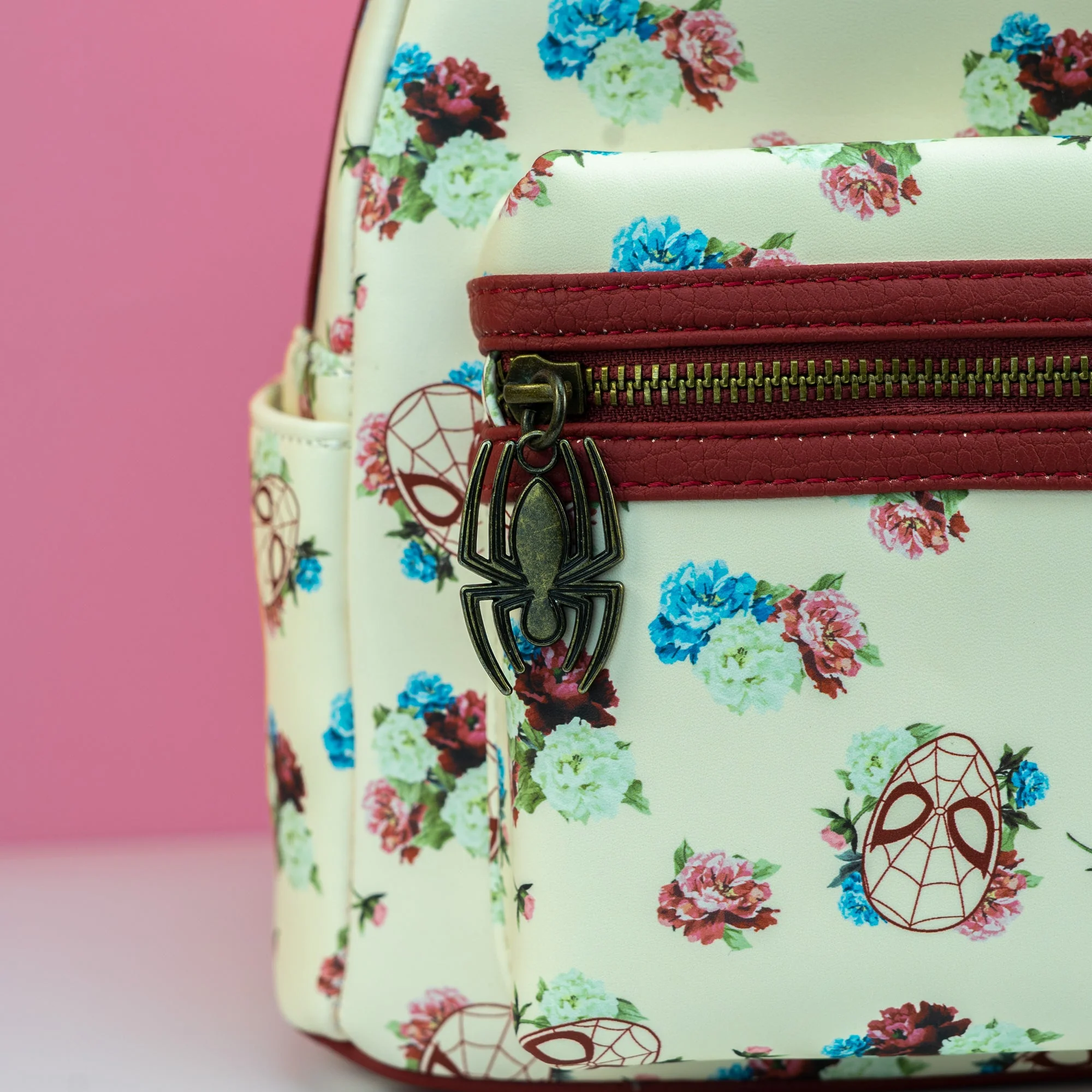 Loungefly x Marvel Spider-Man Floral Mini Backpack - Image 3