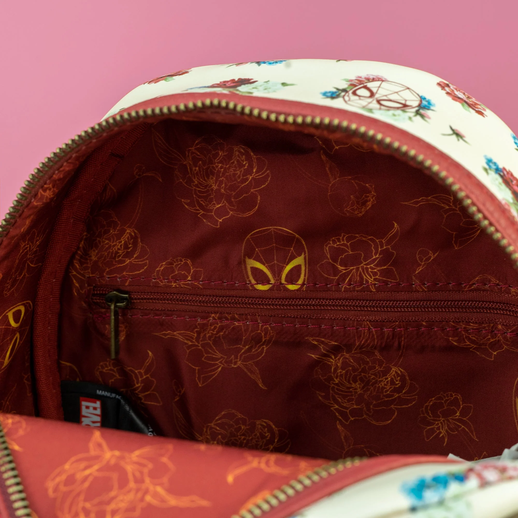 Loungefly x Marvel Spider-Man Floral Mini Backpack - Image 4