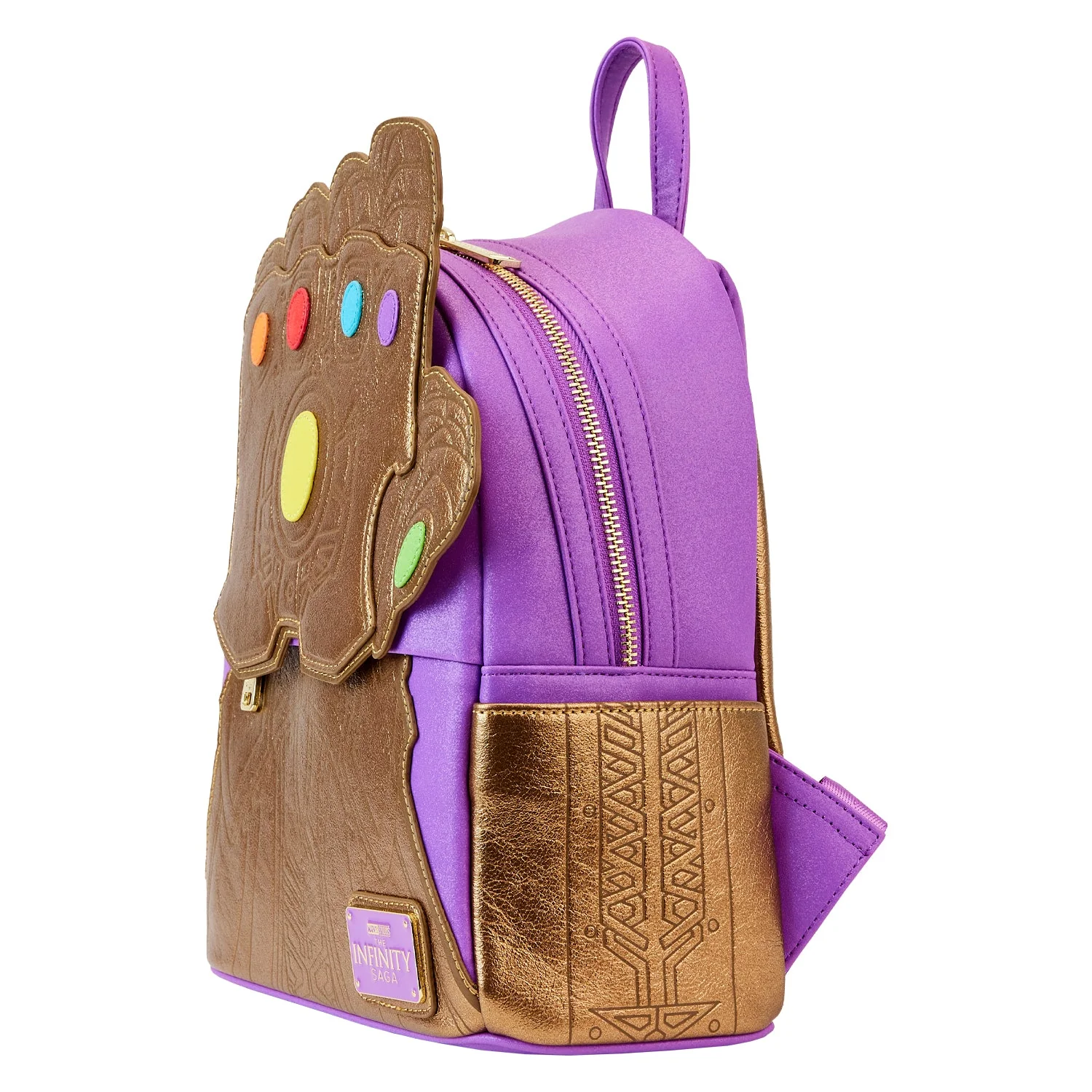 Loungefly x Marvel Thanos Infinity Gauntlet Shine Cosplay Mini Backpack - Image 2