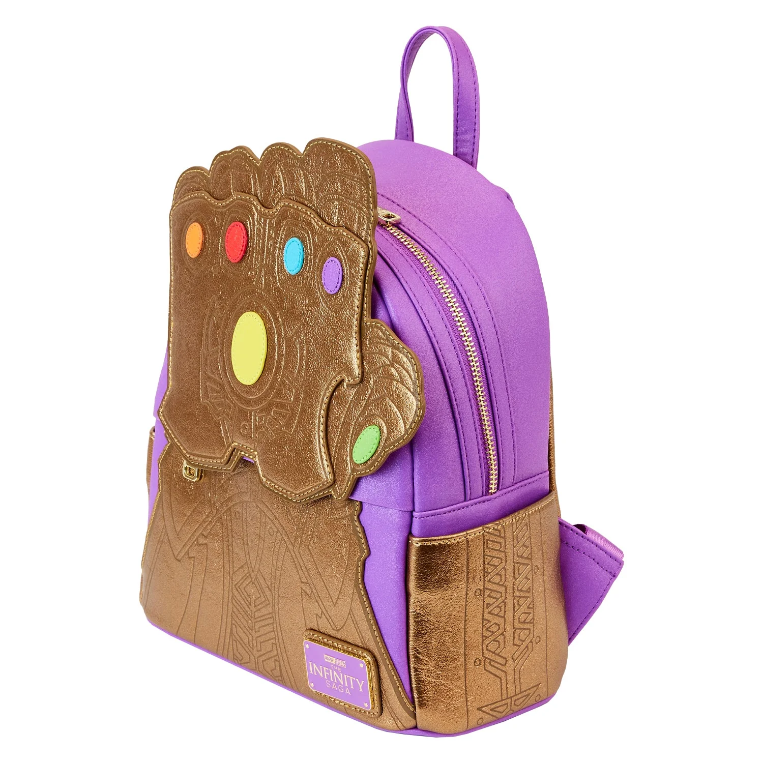 Loungefly x Marvel Thanos Infinity Gauntlet Shine Cosplay Mini Backpack - Image 3