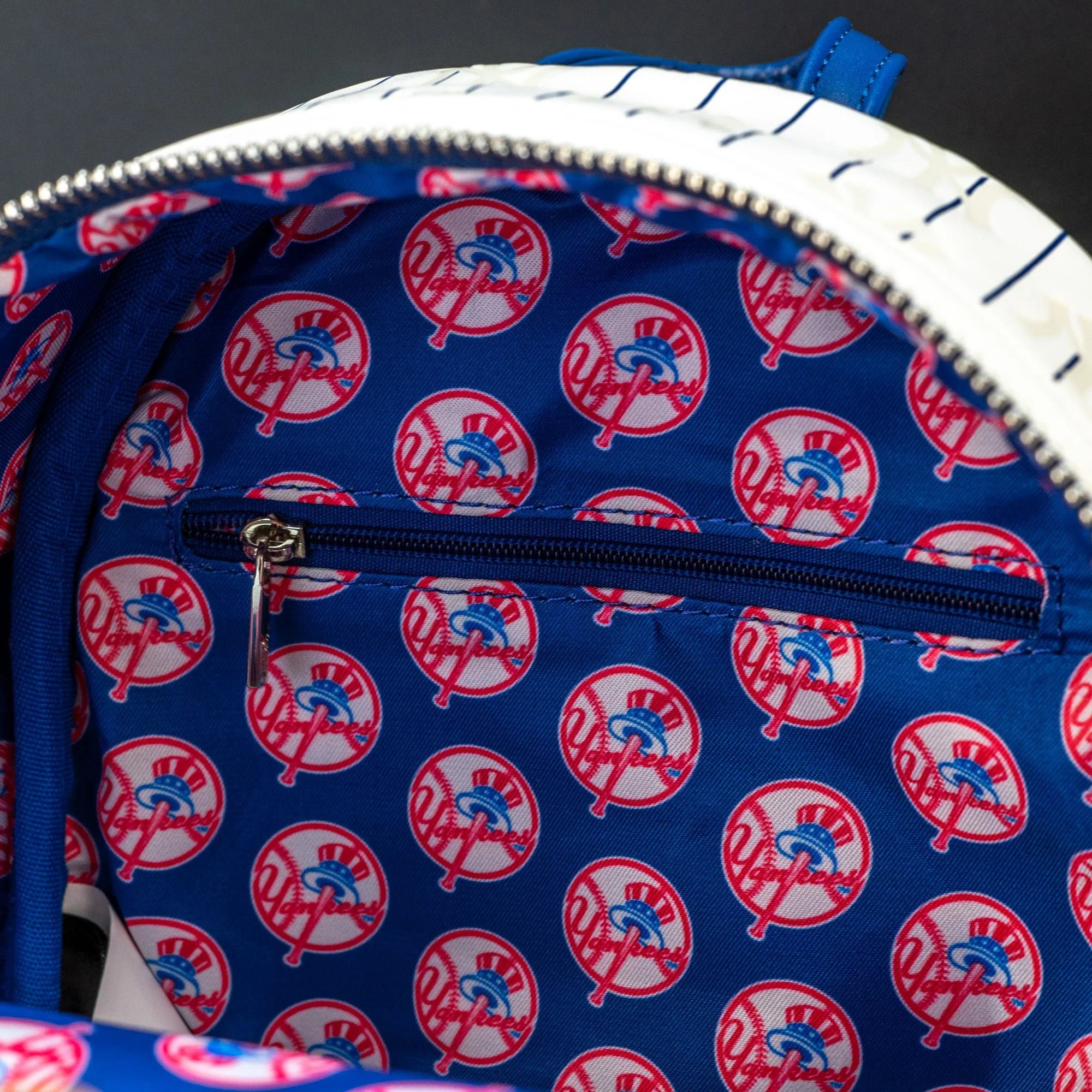 Loungefly x MLB New York Yankees Pinstripe Mini Backpack - Image 5