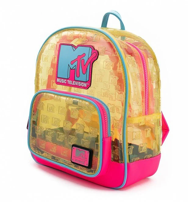 Loungefly x MTV Clear Neon Backpack - Image 2
