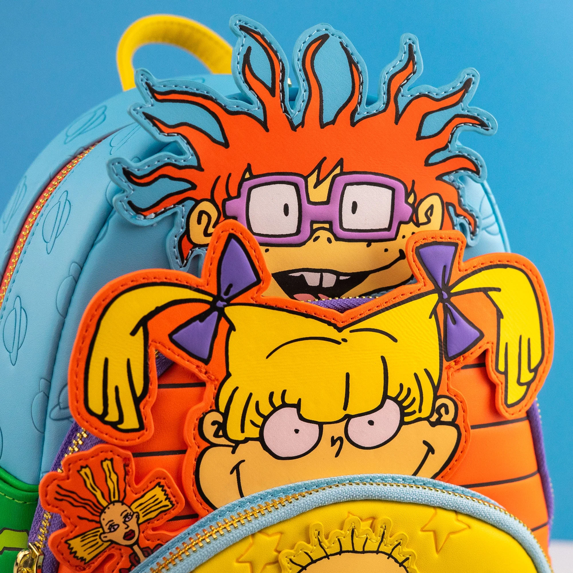 Loungefly x Nickelodeon Rugrats Tommy, Chucky & Angelica Triple Pocket Mini Backpack - Image 3