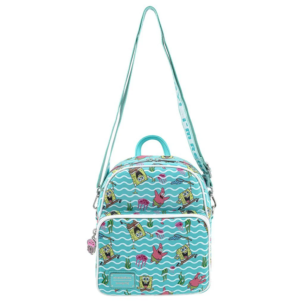 Loungefly X Nickelodeon Spongebob Jelly Fishing Convertible Mini Backpack - Image 3