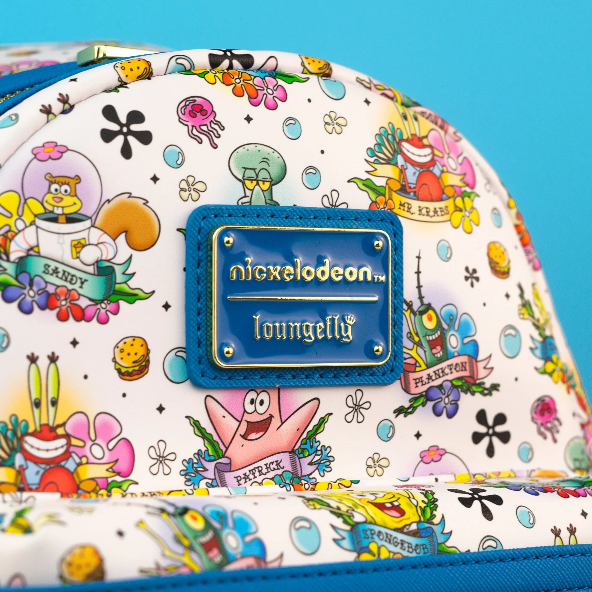 Loungefly x Nickelodeon Spongebob Squarepants Tattoo AOP Mini Backpack - Image 2