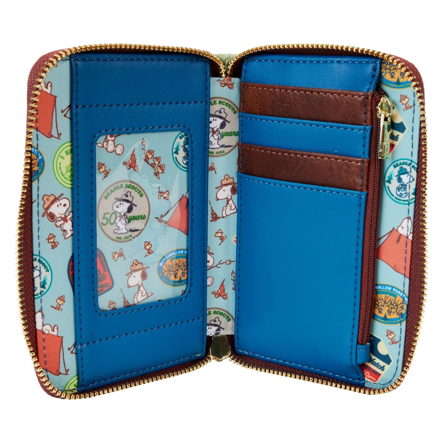 Loungefly x Peanuts Beagle Scouts 50th Anniversary Zip Around Wallet - Image 4